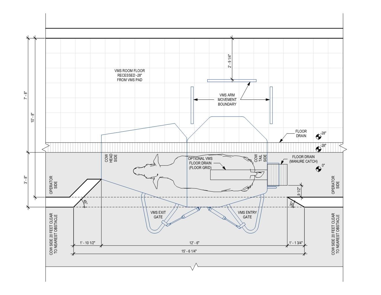 Illustration 1. Vue en plan indiquant son emplacement dans la Salle de VMS